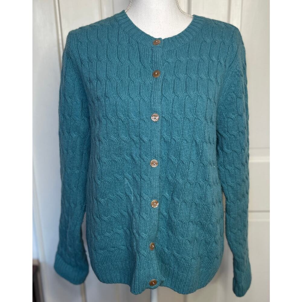 Norm Thompson 100% Wool Cardigan, Size L
